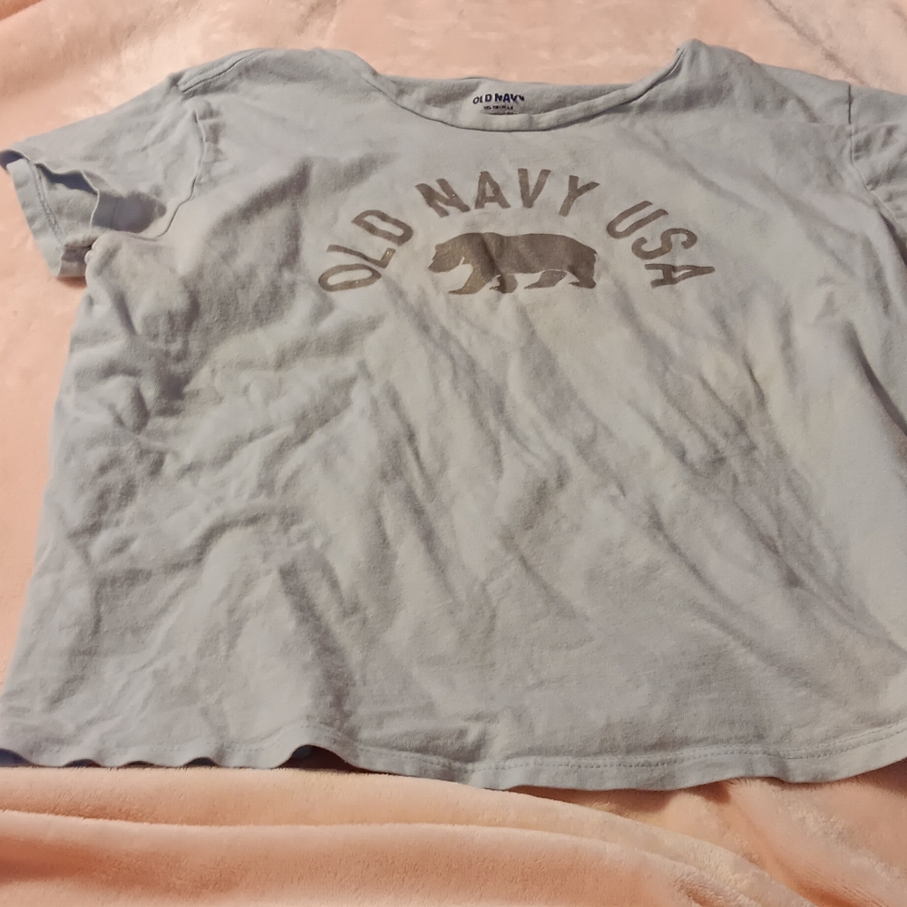 Old Navy Kids Sky Blue Bear Tee
